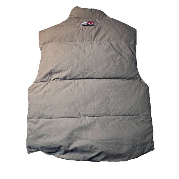 Vintage Tommy Hilfiger Men XXL Goose Down Puffer Vest Reversible Red Grey - Picture 11 of 12